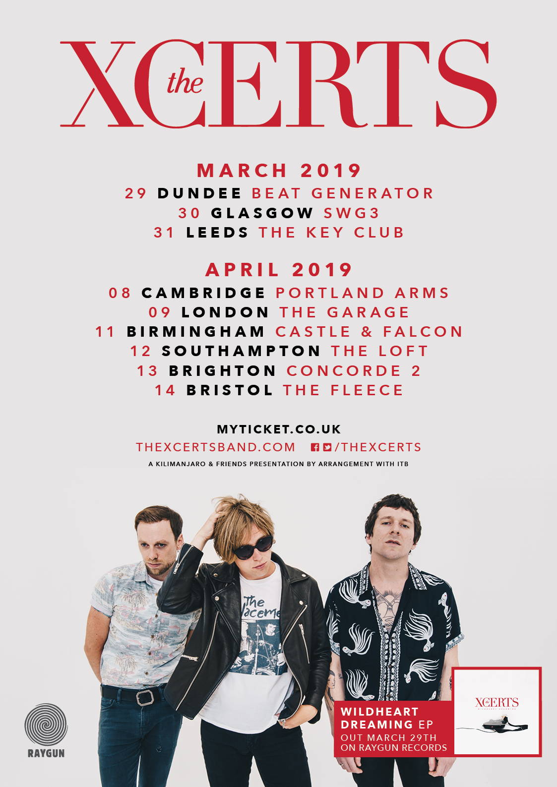 The Xcerts tour 2019